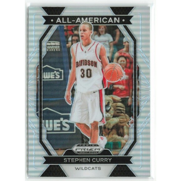 Stephen Curry 2024-25 Panini Prizm Draft Silver Card #13 -Davidson Wildcats - Picture 1 of 2